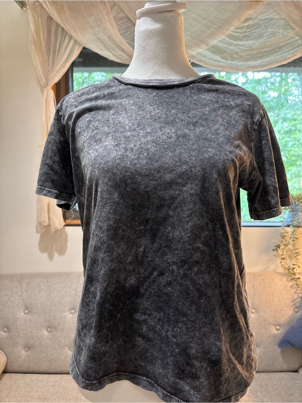 Sézane Conrad T-shirt Faded Black - Size XS